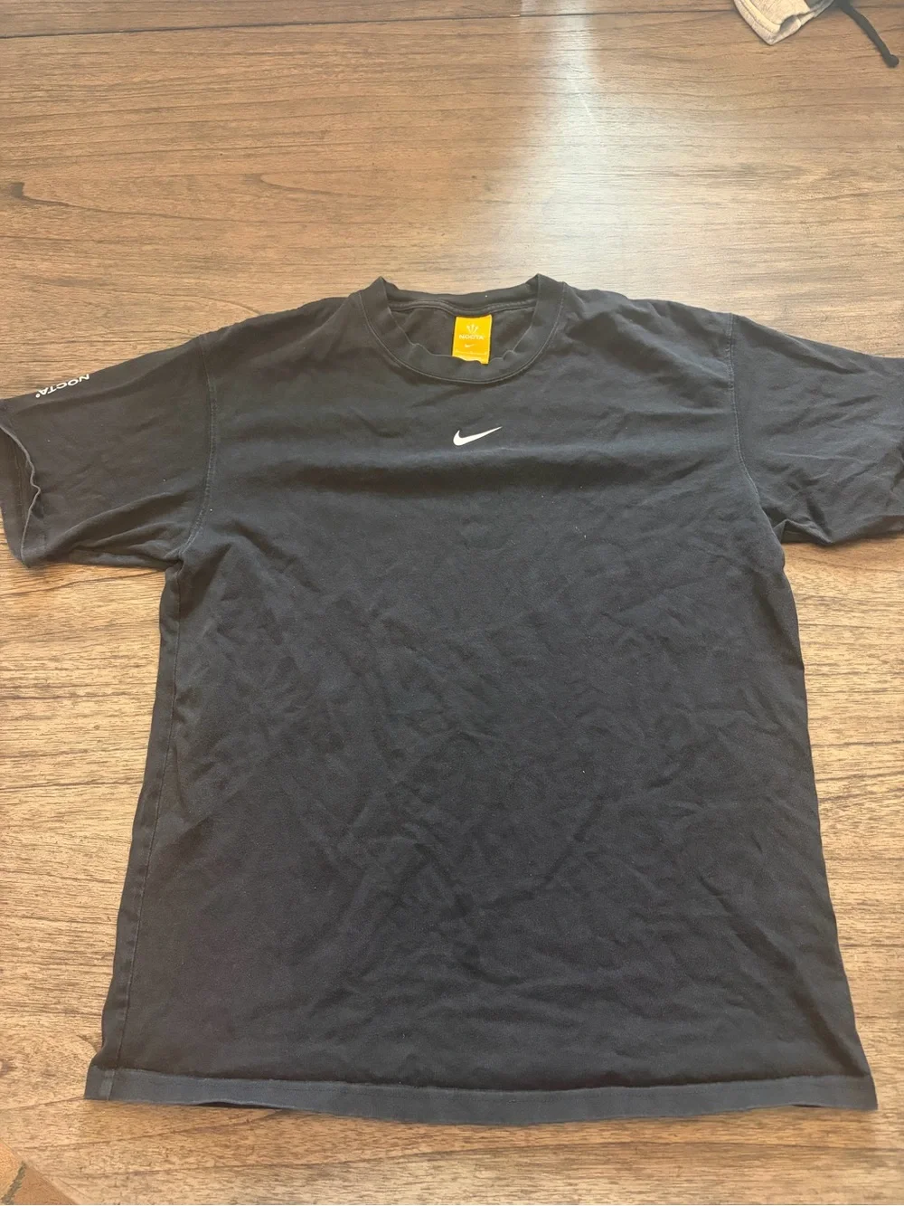 Nocta Nike Black Short-Sleeve Crew Tee with White Swoosh